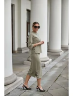 Sukně a halenka model khaki model 20247358 - La Aurora Sukně a halenka model khaki model 20247358 - La Aurora