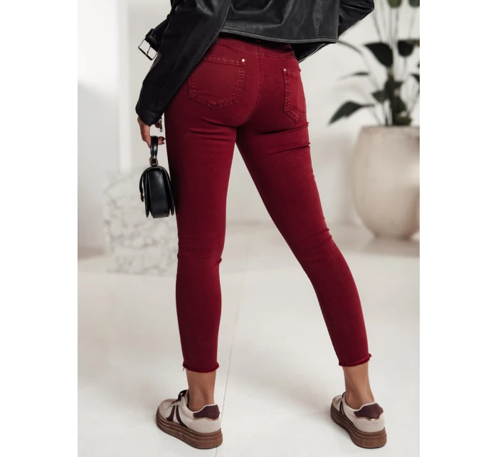 Dámské skinny džíny BRITTNIX vínové FashionStreet UY2222