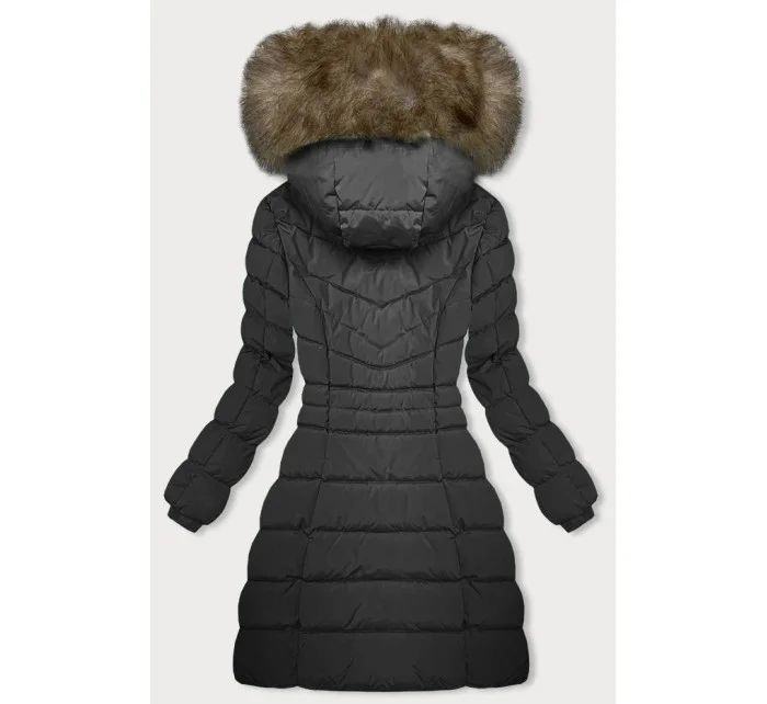 Černá péřová dámská zimní bunda (LHD-23032)