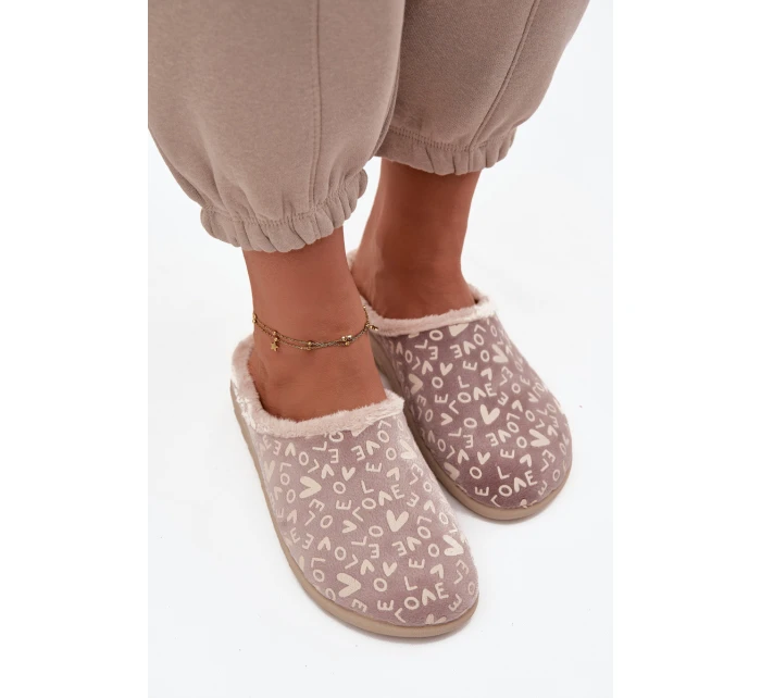Dámské pantofle Love model 21714585 Béžové - Inblu