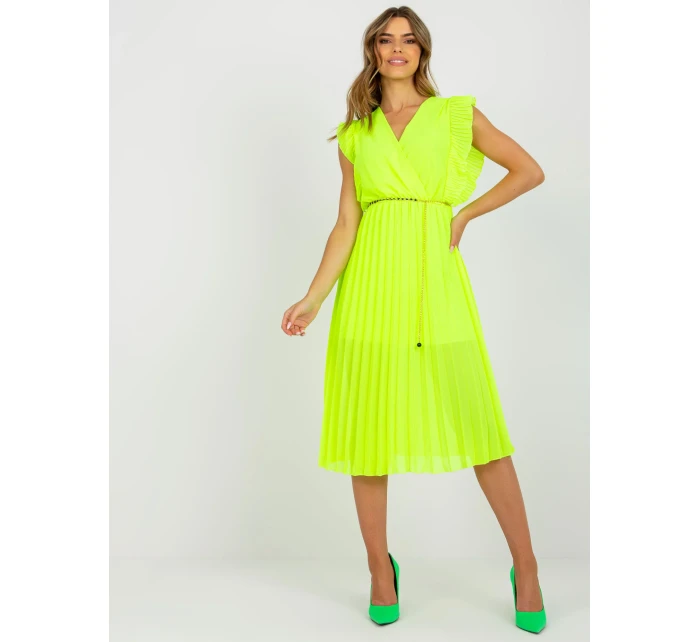 Šaty DHJ SK model 17392053 fluo žlutá - FPrice