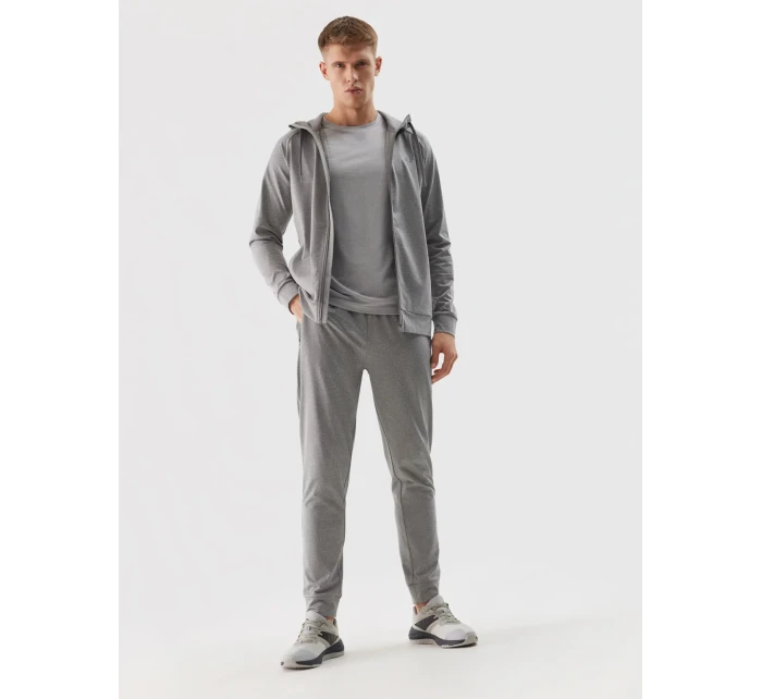 Pánská sportovní rozepínací mikina s kapucí 4F - šedá Pánská sportovní rozepínací mikina s kapucí 4F - šedá