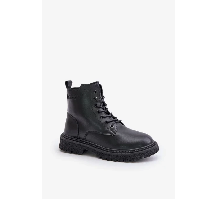 Zateplené Kotníkové Boty Workery Dámské Big Star Černé Zateplené Kotníkové Boty Workery Dámské Big Star Černé