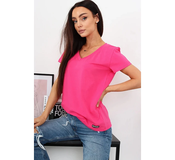 Dámské tričko Serek s krátkým rukávem hnědé - Off Pink