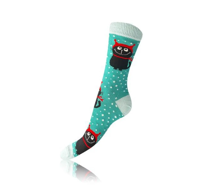 Dárková krabička zábavných crazy ponožek 4 páry CRAZY SOCKS BOX - BELLINDA - červená