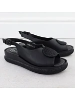 Černé dámské sandály Filippo DS6984 na platformách se zirkony