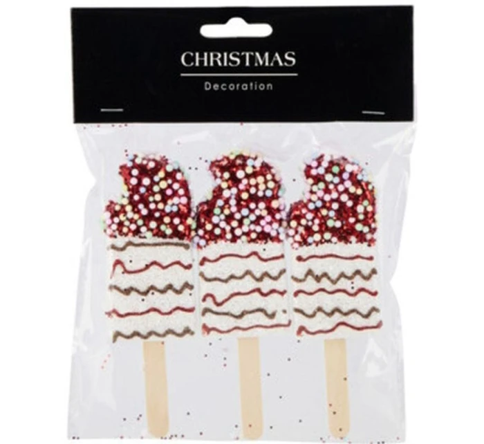 ZMRZLINOVÁ DEKORACE ZÁVĚSNÁ CETKA 3KS BÍLÁ