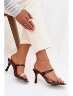 Dámské lodičky na s ozdobným detailem Čokoládové model 21943388 - Boto