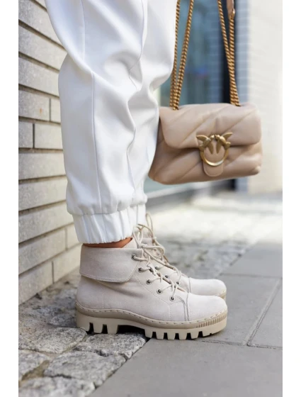 Semišové boty Trapper Tiered Světle šedá Dalles Semišové boty Trapper Tiered Světle šedá Dalles