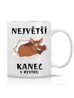 NEJVĚTŠÍ KANEC - klasický bílý keramický hrníček 300 ml