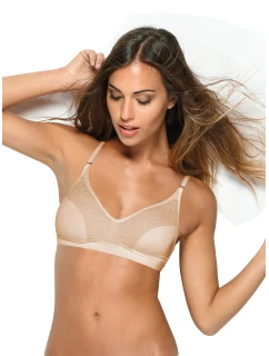 Dámská bezešvá podprsenka Bra Silhouette Jacquard 110678 tělová Intimidea