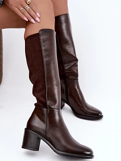 Kozačky na podpatku  model 231621 Step in style