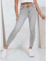Dámské push up džíny šedé model 21992757 - Dstreet Dámské push up džíny šedé model 21992757 - Dstreet
