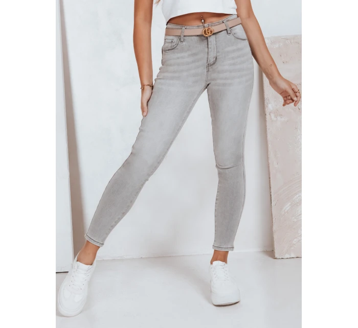 Dámské push up džíny šedé model 21992757 - Dstreet Dámské push up džíny šedé model 21992757 - Dstreet