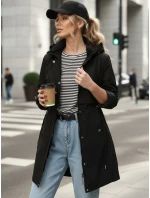 Dámská přechodná bunda parka černá FashionStreet TY5556 Dámská přechodná bunda parka černá FashionStreet TY5556