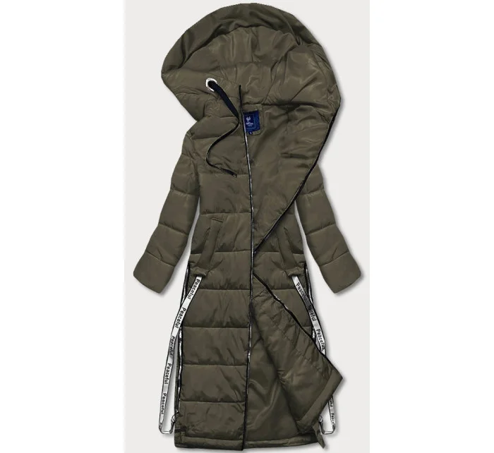 DŁUGA KURTKA PUCHOWA DAMSKA KHAKI model 21245119 - Ann Gissy