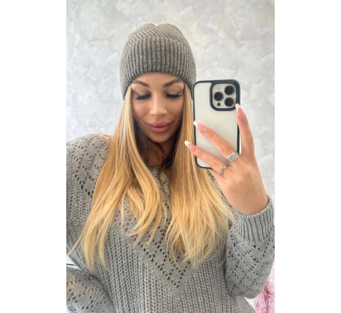 Tenký uzávěr Oliwia model 18750357 cappuccino - K-Fashion Tenký uzávěr Oliwia model 18750357 cappuccino - K-Fashion