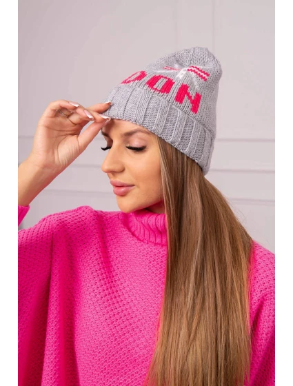 Dámská čepice London model 18752263 šedá - K-Fashion Dámská čepice London model 18752263 šedá - K-Fashion