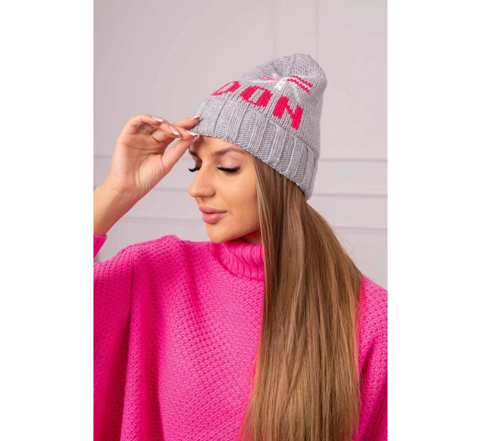 Dámská čepice London model 18752263 šedá - K-Fashion Dámská čepice London model 18752263 šedá - K-Fashion