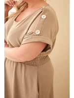 Dámské šaty Plus Size s model 22159129 pasem fango - K-Fashion