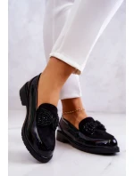Elegantní Lakované Mokasíny Loafery Černé S.Barski HY51-318 Belize