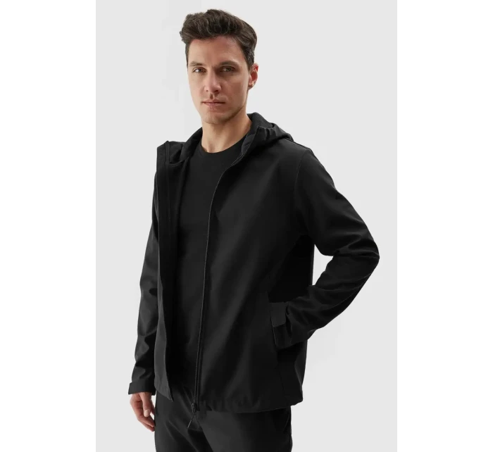 Pánská softshellová bunda s kapucí Černá model 21678481 - 4F