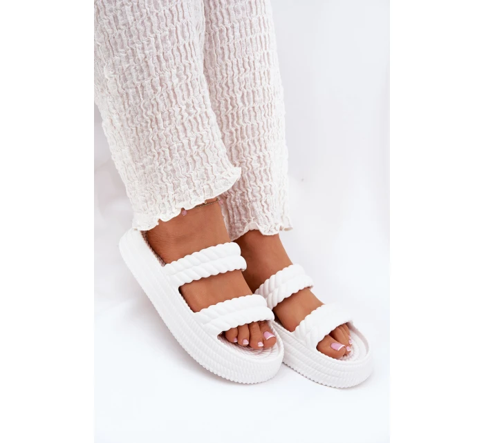 Pěnové Lehké Dámské Sandały Na Platformě model 21691462 Bílé - S.Barski