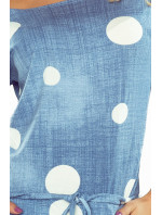 Sportovní šaty s puntíky Numoco - modré