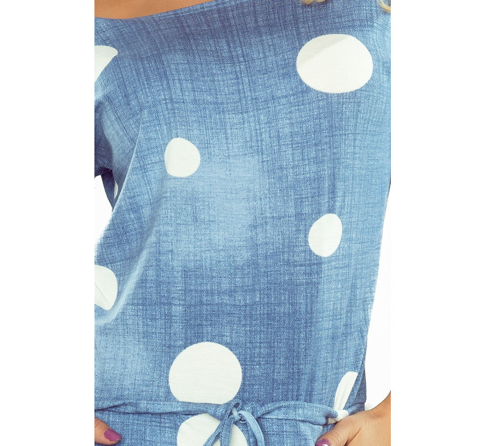 Sportovní šaty s puntíky Numoco - modré