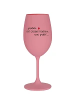 PROTOŽE BÝT OSOBNÍ TRENÉRKA NENÍ PRDEL - růžová sklenice na víno 350 ml