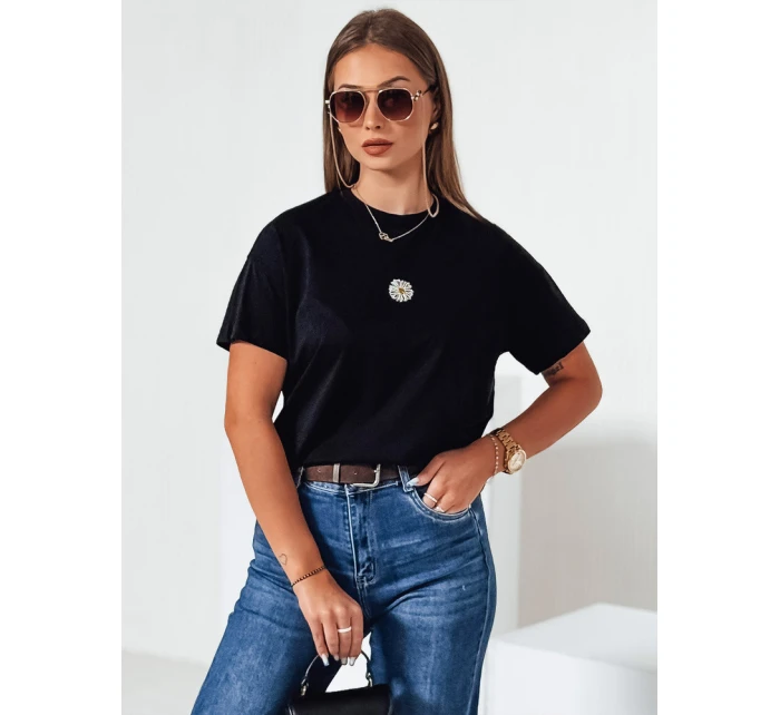 Dámské tričko FLORTA černé FashionStreet RY2558