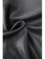 SCARLETT Černé dámské rozšířené šaty s přeloženým obálkovým výstřihem a páskem model 20850667 - numoco SCARLETT Černé dámské rozšířené šaty s přeloženým obálkovým výstřihem a páskem model 20850667 - numoco