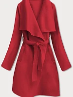 Dámský minimalistický kabát červený (747ART)