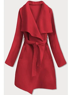 Dámský minimalistický kabát červený (747ART)