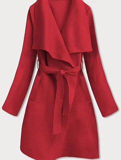 Červený dámský kabát model 22095927 - MADE IN ITALY