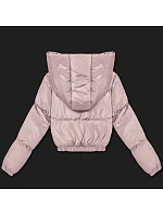 Krátká zimní bunda J Style světle růžová (5M3260-46) Krátká zimní bunda J Style světle růžová (5M3260-46)