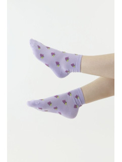 Veselé ponožky 889 fialové s hrozny