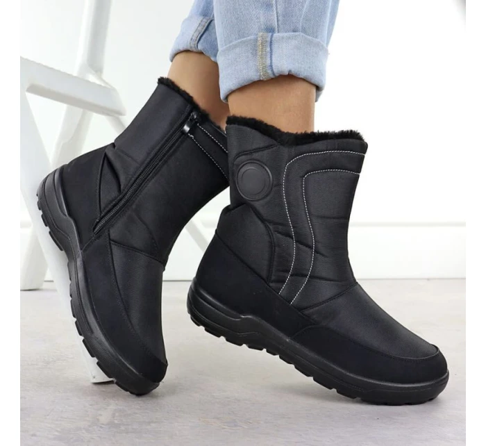 Dámské ploché zateplené sněhule černé model 21906490 - Potocki