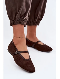 Felora Eko semišové balerínky s páskem