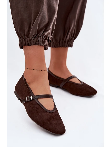 Felora Eko semišové balerínky s páskem