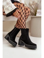 Dámské Kotníkové Boty Na Podpatku Z Eko Semiše Zateplené Černé Nevitas Dámské Kotníkové Boty Na Podpatku Z Eko Semiše Zateplené Černé Nevitas