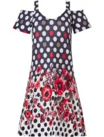 Dámské plážové šaty 16201-120-3 modré-puntík - Pastunette
