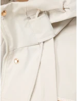 Kurtka przejściowa damska z kapturem i kieszeniami beżowa FashionStreet TY5634