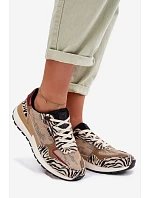 Dámské sportovní tenisky s potiskem Big Star model 22042743 Béžové - Big Star Shoes