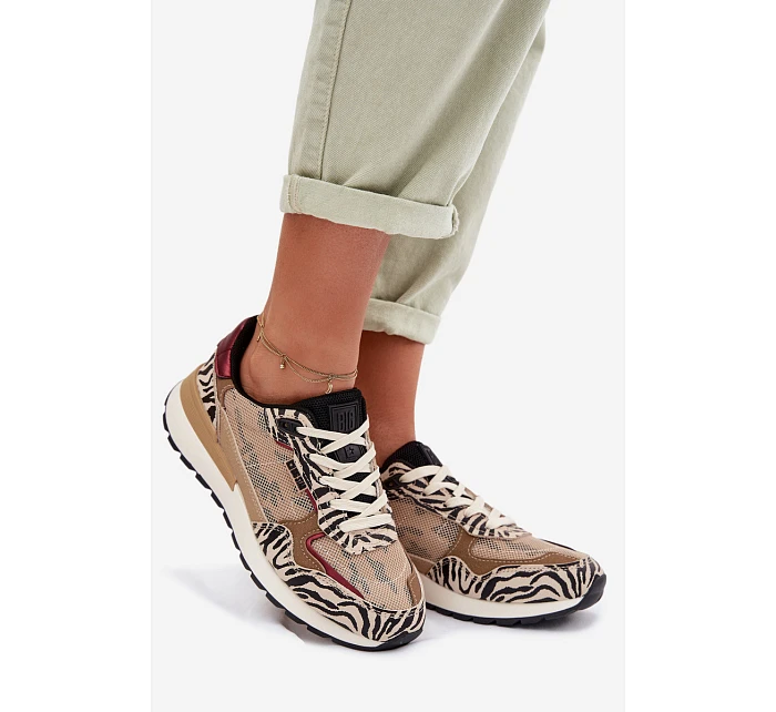 Dámské sportovní tenisky s potiskem Big Star model 22042743 Béžové - Big Star Shoes