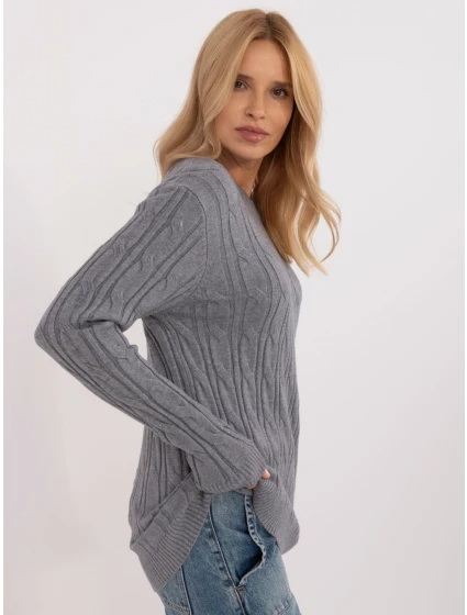 Sweter AT SW model 20463772 ciemny szary - FPrice