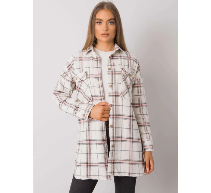 Košile TO KS 0810 3.32 bílá růžová Košile TO KS 0810 3.32 bílá růžová