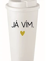 JÁ VÍM. - bílý termohrnek 475 ml
