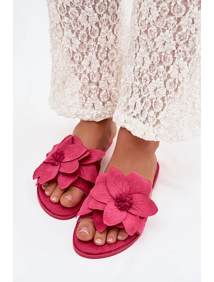 Dámské ploché nazouváky fuchsia model 22251507 - SWEET SHOES Dámské ploché nazouváky fuchsia model 22251507 - SWEET SHOES