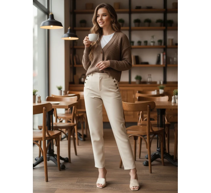 Dámský svetr béžový model 21982778 - Dstreet